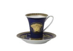 Rosenthal Versace ROSENTHAL VERSACE MEDUSA BLUE Kávový šálka s tanierikom