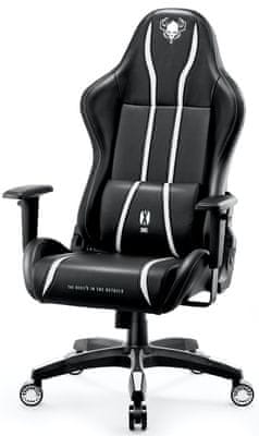 Diablo-Chairs X-One 2.0, XL, čierna/biela (5902560336467) výškové polohovanie funkcie hojdania stabilná základňa