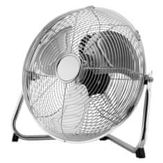 FK technics Podlahový ventilátor 45cm, 3 rýchlosti, chróm, 140W