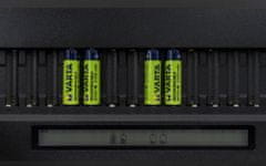 Oxe  Nabíjačka batérií AA na 20 ks, s displejom a 20 ks nabíjacích batérií Varta 56706 R6 2100mAh NIMH basic