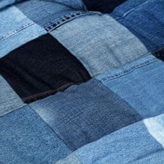 Vidaxl 2-dielna sada podložiek na paletovú sedačku denim modrá patchwork