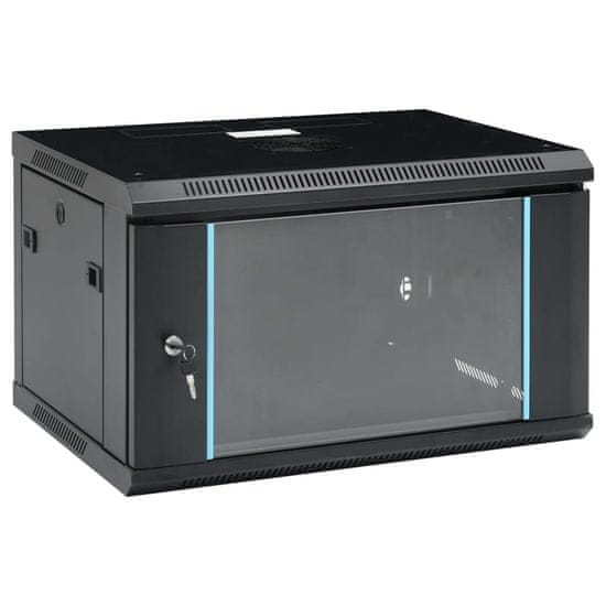 Vidaxl 6U Nástenná serverová skriňa 19" IP20 600x450x375 mm