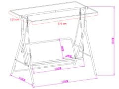 DUVLAN Strieška k záhradnej hojdačke Zera