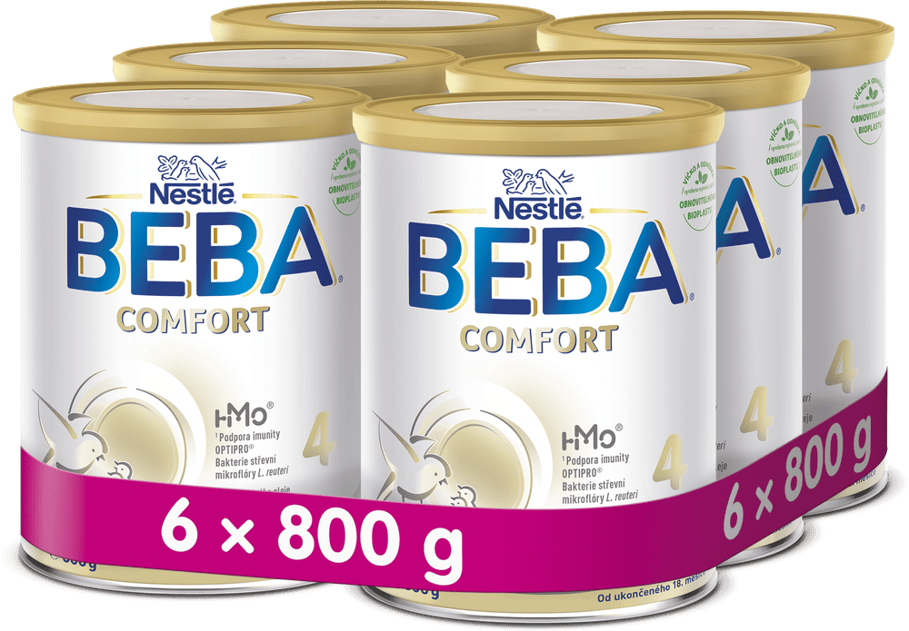 BEBA COMFORT 4 HM-O batoľacie mlieko, 6x800