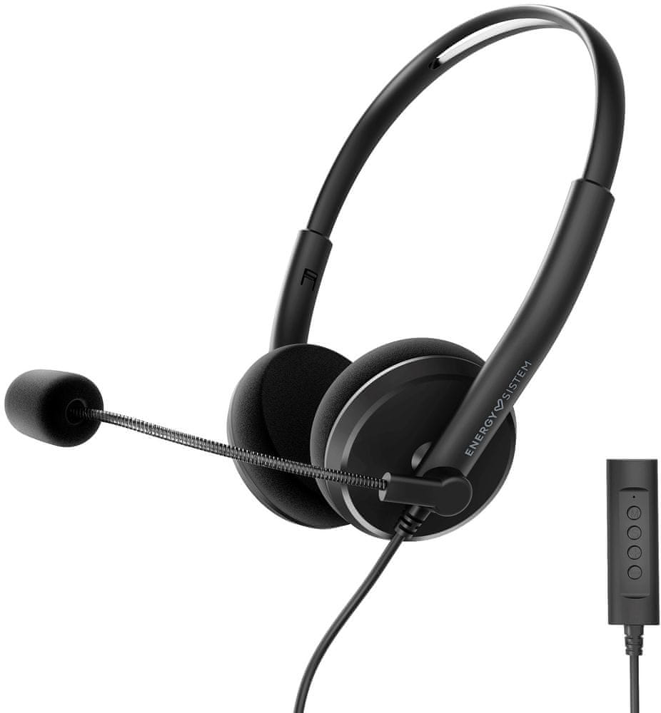 Energy Sistem Headset Office 2+ Black, čierna