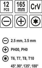 Vorel Sada skrutkovačov a háčikov pre jemnú mechaniku 12ks