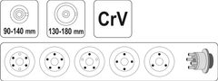 YATO Sťahovák bŕzd. bubnov 4/5 ramenný, 90-180mm