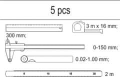 YATO  Vložka do zásuvky - sada meradiel 5ks