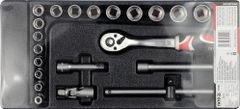 YATO  Vložka do zásuvky - kľúče nástrčné 22ks 6-22mm gola