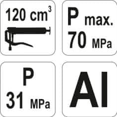 YATO Maznica páková 120 cm3 na kartuše