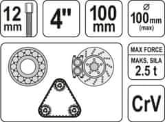 YATO Sťahovák 4" 100mm (trojramenný)