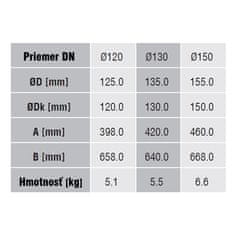 Lienbacher Dymovod koleno ohýbané o120/90/2, oceľ, čierna, vysoké