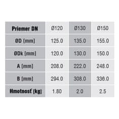 Lienbacher Dymovod koleno ohýbané o130/45/2, oceľ, čierna, s čist. otvorom