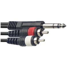 Stagg SYC2 / PS2CM E, kábel 1x stereo JACK / 2x RCA, 2m