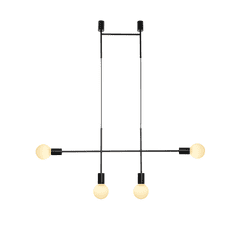 ACA Závesné svietidlo KYOTO max. 4x60W/E27/230V/IP20, čierne