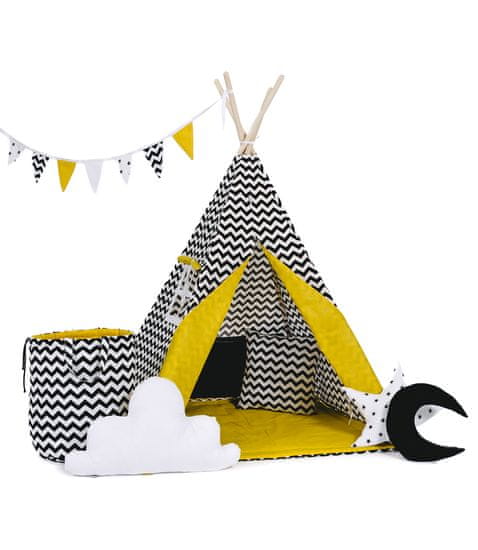 Elis Design Set teepee stan Cik Cak žltý