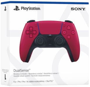 Sony PS5 DualSense, bílý mikrofon reproduktory haptická odezva ergonomie