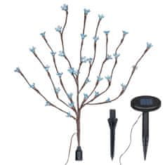 shumee Záhradný kvetinový strom Garth s 36 LED diódami a solárnym panelom, biele LED diódy