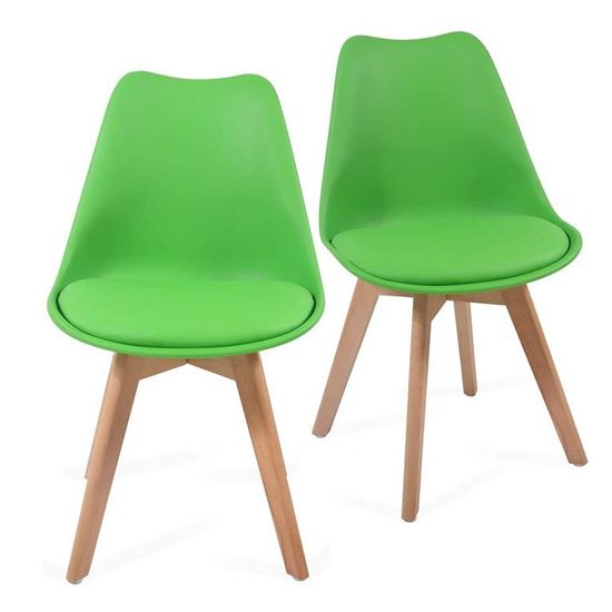 Greatstore Sada stoličiek s plastovým sedadlom, 2 ks, zelené