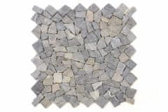 Greatstore Mramorová mozaika Garth- sivá obklad 1 m2