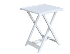 shumee Plastový stolík ARNO - biely, 65 x 50 x 47 cm