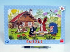 Greatstore Puzzle deskové Krtek na návštěvě 29,5x19cm 15 dílků