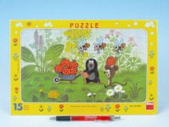 Greatstore Puzzle deskové Krtek na výletě 29,5x19cm 15 dílků