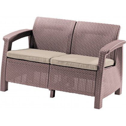 Greatstore Pohovka COFRU LOVE SEAT - cappuccino