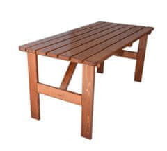 Greatstore Záhradný drevený stôl Viking - 180 cm, lakovaný