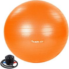 Greatstore MOVIT Gymnastická lopta s nožnou pumpou, 85 cm, oranžová