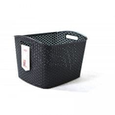 Greatstore Polyratanový košík STYLE box- XL- černý CURVER