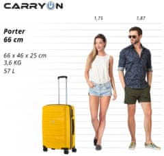 CARRY ON Stredný kufor Porter Yellow