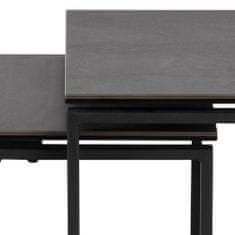 Design Scandinavia Konferenčný stolík Katrine (SADA 3ks), 55 cm, čierna