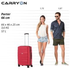 CARRY ON Sada kufrov Porter Red 2-set M+L