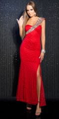 Amiatex Dámske šaty 74527 + Nadkolienky Gatta Calzino Strech, červená, S