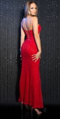 Amiatex Dámske šaty 74527 + Nadkolienky Gatta Calzino Strech, červená, S