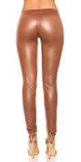 Amiatex Dámske legíny 74546 + Nadkolienky Gatta Calzino Strech, cappucino, M/L