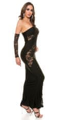Amiatex Dámske šaty 74514 + Nadkolienky Gatta Calzino Strech, čierna, UNIVERZáLNA