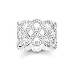 Thomas Sabo Prsteň "Nekonečno" , TR2086-051-14-52, Sterling Silver, 925 Sterling silver, zirconia white