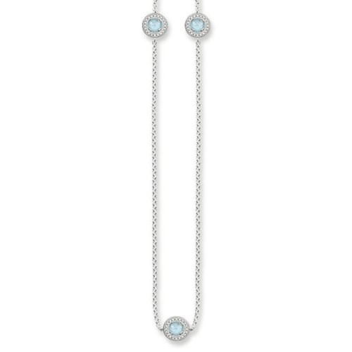 Thomas Sabo Náhrdelník "Svetlo Luny" , KE1336-694-31-L80, Sterling Silver, 925 Sterling silver, milky aquamarine, zirconia white