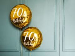 Balónik fóliový 70. narodeniny zlatý - 45cm