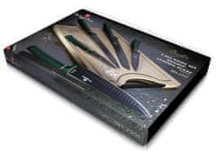 Berlingerhaus Sada nožov s nepriľnavým povrchom + doštička 6 ks Emerald Collection BH-2551