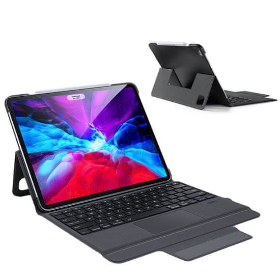 Dux Ducis Wireless Keyboard puzdro s klávesnicou na iPad Pro 12.9'' 2018 / 2020 / 2021, čierne