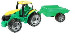 shumee Traktor plast bez lžíce a bagru s vozíkem v krabici 71x35x29cm