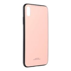 FORCELL Obal / kryt pre Apple iPhone XS Max ružové - sklenená zadná strana Forcell