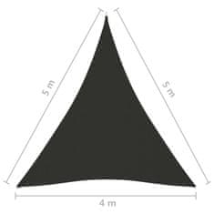 Vidaxl Tieniaca plachta oxfordská látka trojuholníková 4x5x5 m antracitová