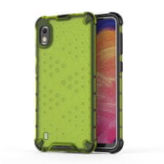 IZMAEL Honeycomb pancierové puzdro so silikónovým rámom pre Samsung Galaxy A10 - Zelená KP10326