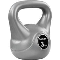 Greatstore Kettlebell činka sivá - 3 kg