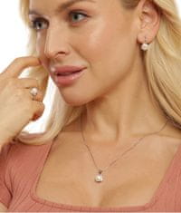 JwL Luxury Pearls Nežné strieborné náušnice s pravými bielymi perlami JL0675