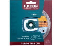 Extol Industrial kotúč diamantový rezný, turbo Thin Cut, suché i mokré rezanie, 125x22,2x1,5mm